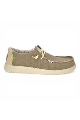 Sneaker uomo Hey Dude in tela colore torba. HEY DUDE | 40003-FOSSIL
